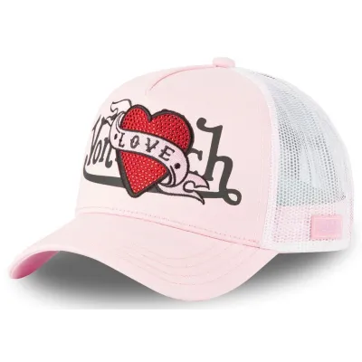 Women's Baseball Cap Love Pink - Von Dutch Reference: 17789| Chapellerie Traclet