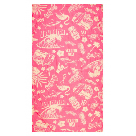 Chèche Tiki Surf Rose - Von Dutch
