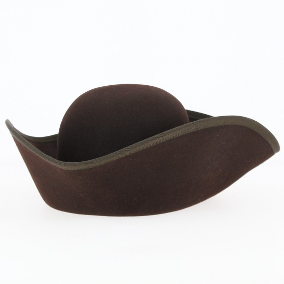 Brown felt tricorn - Traclet