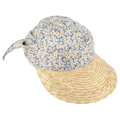 Casquette Visière Bandol Paille & Coton - Traclet  réf 17802 chapellerie Traclet