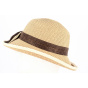 Lavandou Paper Straw Cloche Hat Beige - Traclet