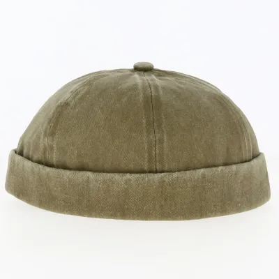 Bonnet Docker Coton Marron Usée - Traclet
