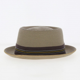 Porkpie Carver Taupe hat - Bailey