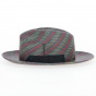 Red and Gold Panama Straw Fedora Hat - Bailey
