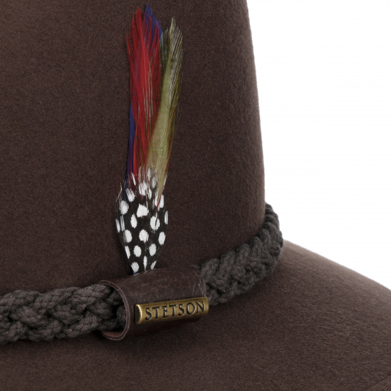 Chapeau Feutre Tresse Traveller Marron - Stetson