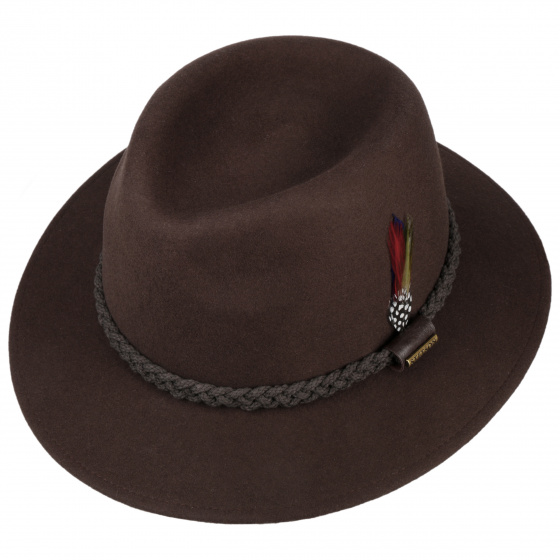 Chapeau Feutre Tresse Traveller Marron - Stetson