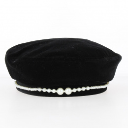 Beaded Velvet Beret - Traclet