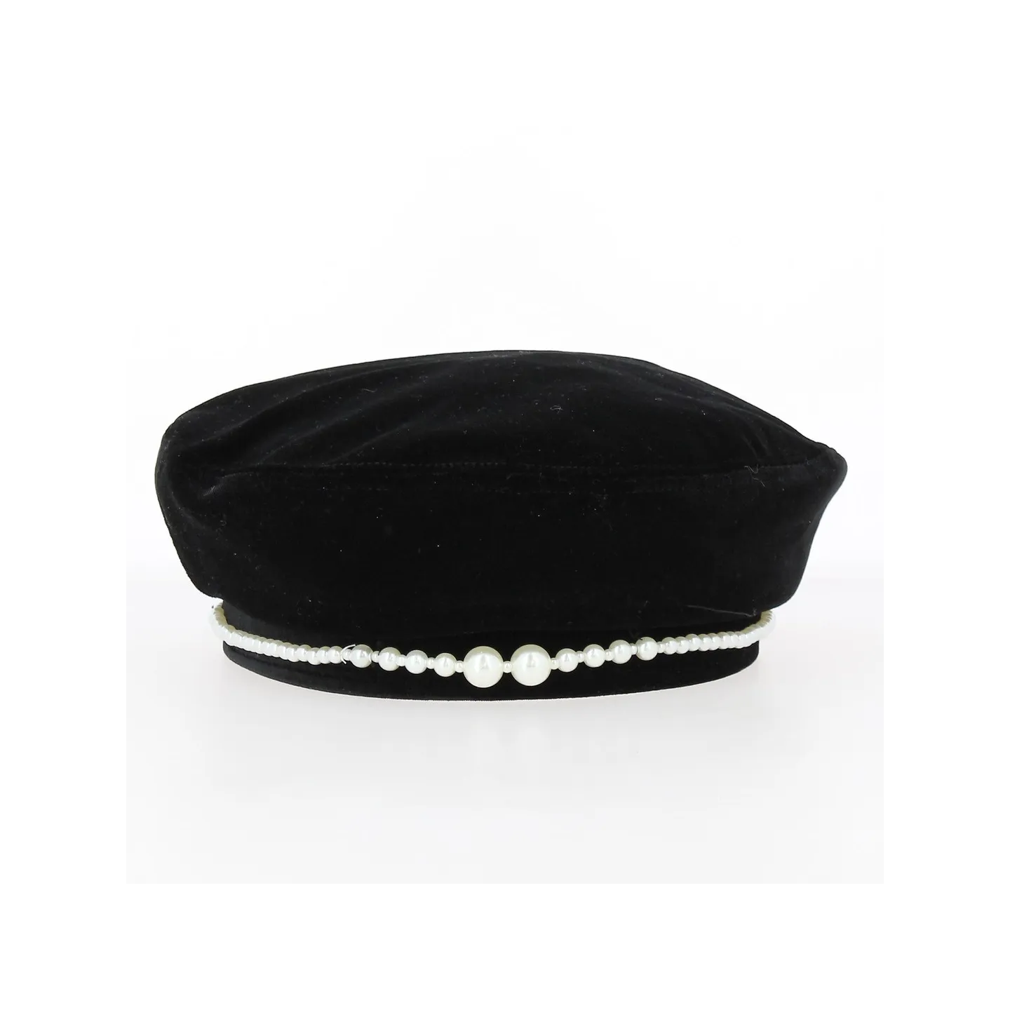 Béret Velours Fantaisie Perles - Traclet