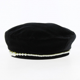 Beaded Velvet Beret - Traclet