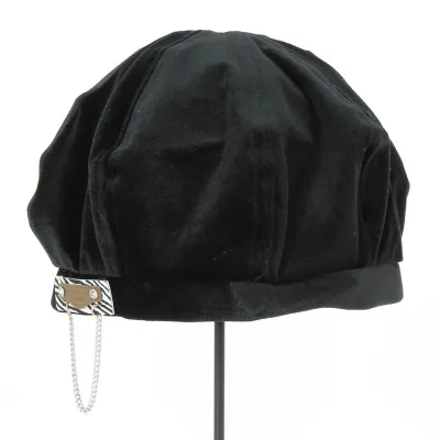 Black Velvet Fancy Chain Toque - Traclet Reference: 13291 |Traclet Hatmakers
