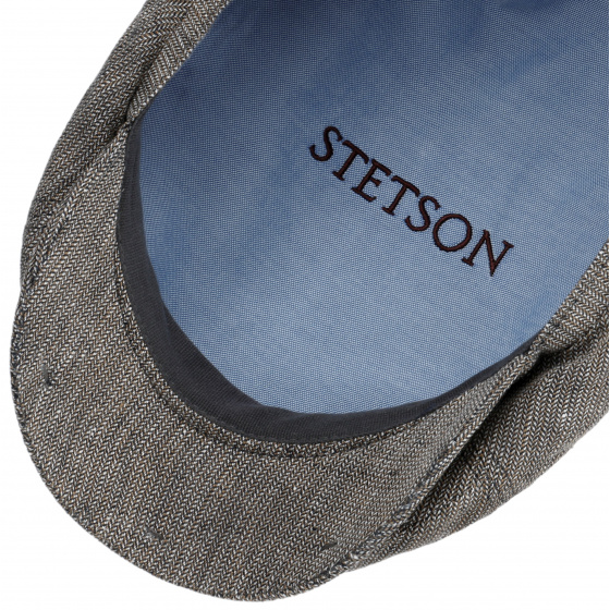 Brooklin Glencheck Linen Cap - Stetson
