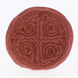 Women's embroidered pink wool pakol - Traclet