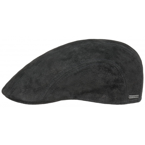 Madison Dane Leather Cap Black - Stetson
