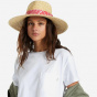 Traveller Hat Wide Brim Joanna Natural Straw Aloha - Brixton