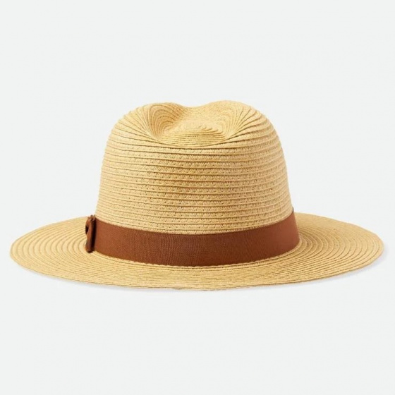 Brixton Rio Natural Straw Fedora Hat