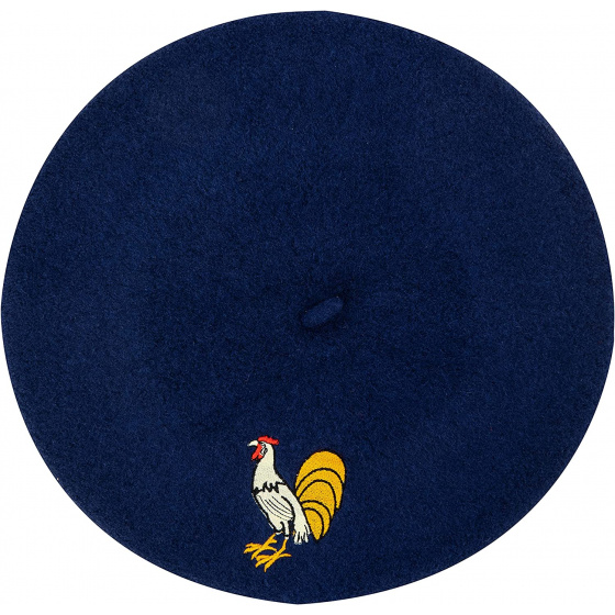 Navy Blue Basque Rugby Supporter Beret - Traclet