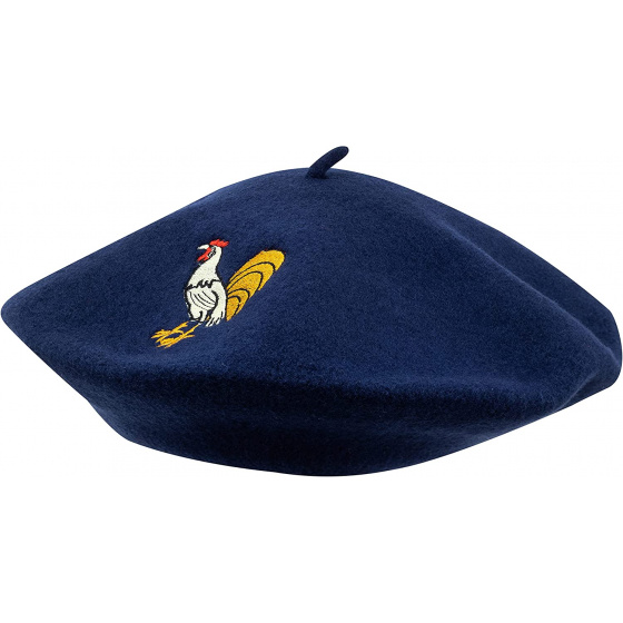 Navy Blue Basque Rugby Supporter Beret - Traclet
