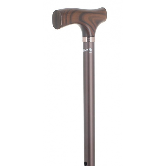 Adjustable Aluminum Cane with Wooden Handle - Fayet Adjustable Aluminum Cane with Wooden Handle - Fayet