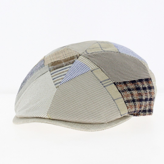 Beige Linen Patchwork Camisole Cap - Traclet