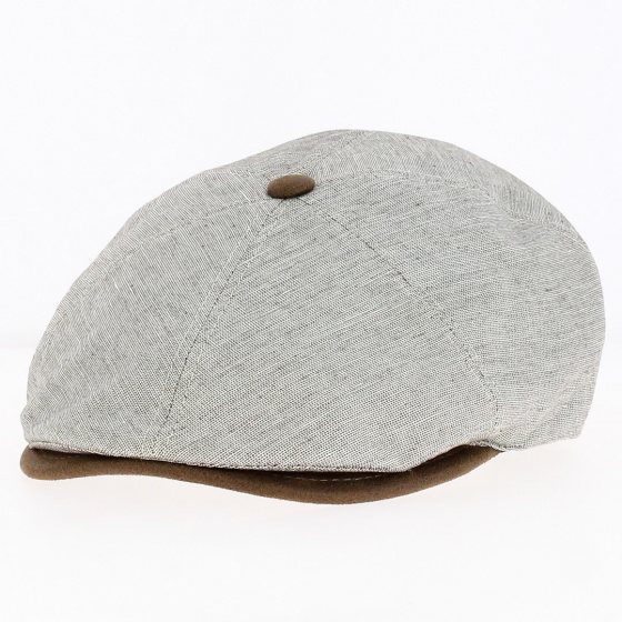Beige Oxford cap with button - Traclet