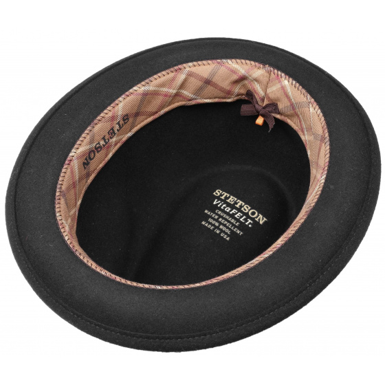 Chapeau Pork Pie Veradale Noir Feutre - Stetson