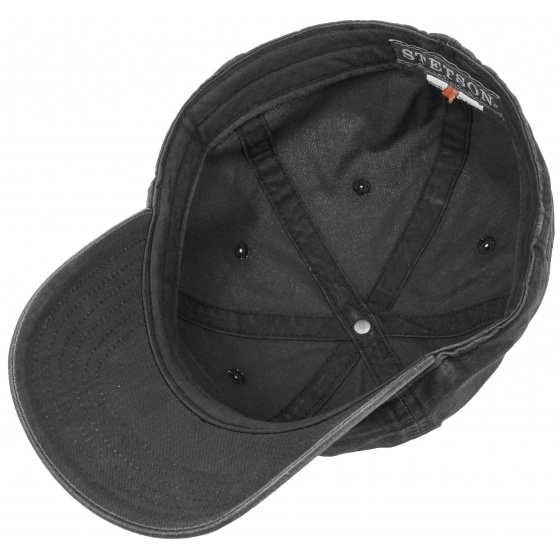 Stetson Ducor Black Cotton Baseball Cap UPF 40+ Stetson Ducor Black Cotton Baseball Cap UPF 40+