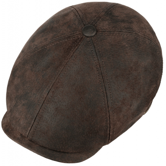 Casquette McCook Marron en Cuir Stetson
