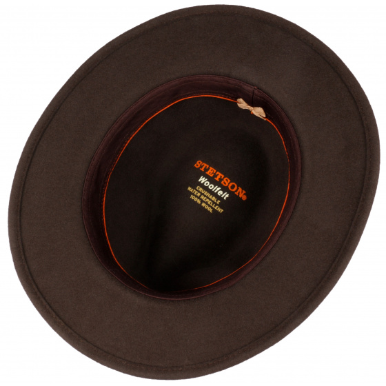 Chapeau Traveller Feutre Laine Marron - Stetson Chapeau Traveller Feutre Laine Marron - Stetson