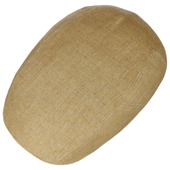 Ivy Beige Linen Flat Cap - Stetson
