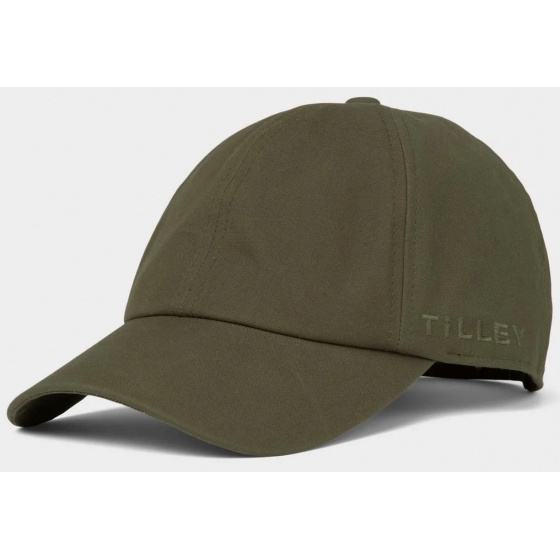 Baseball Cap Wax Cotton Olive - Tilley