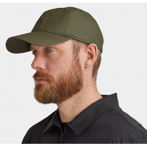 Casquette Baseball Wax Coton Olive - Tilley