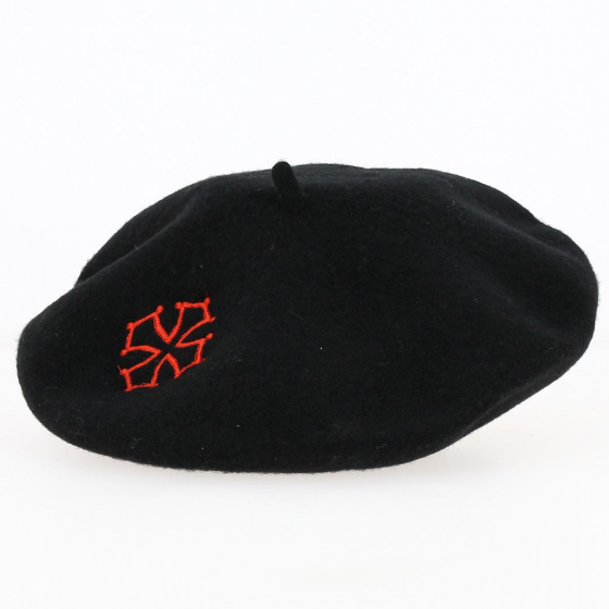 Occitan Cross Embroidery Beret - Traclet