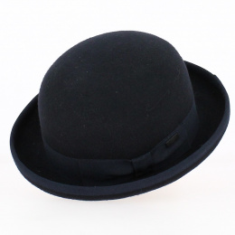 Navy Wool Felt Bowler Hat - Guerra 1855