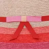 Capeline Rosa Larges Bords Paille Naturelle - Traclet