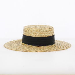 Hilton Natural Straw Boater - Traclet