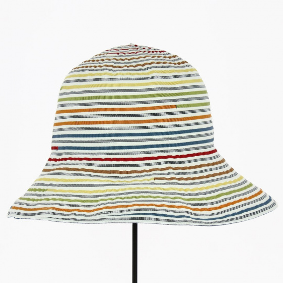 Capeline Iris Coton Rayures Multicolore - Traclet Capeline Iris Coton Rayures Multicolore - Traclet