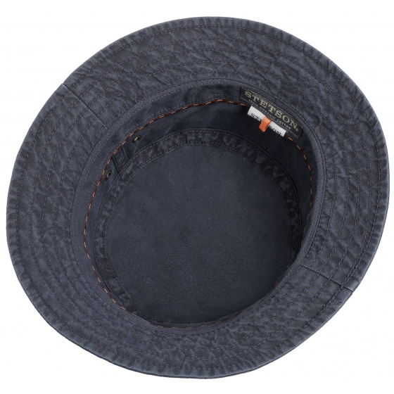 Chapeau Bob Ros Coton Biologique Marine - Stetson