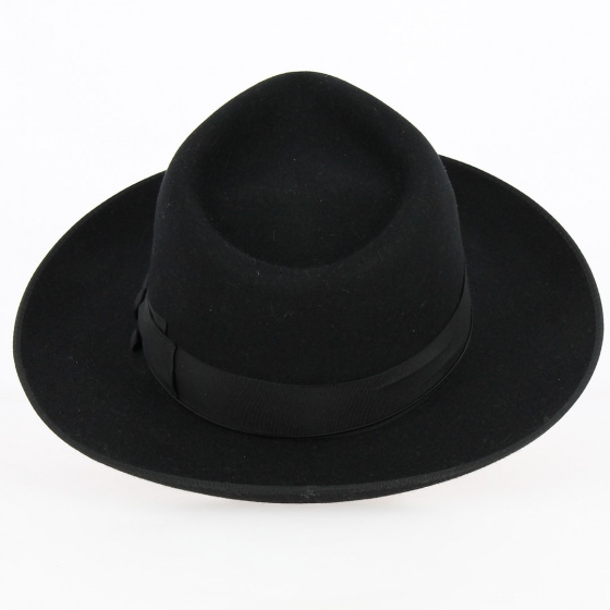 Black rabbit felt hat - Fléchet