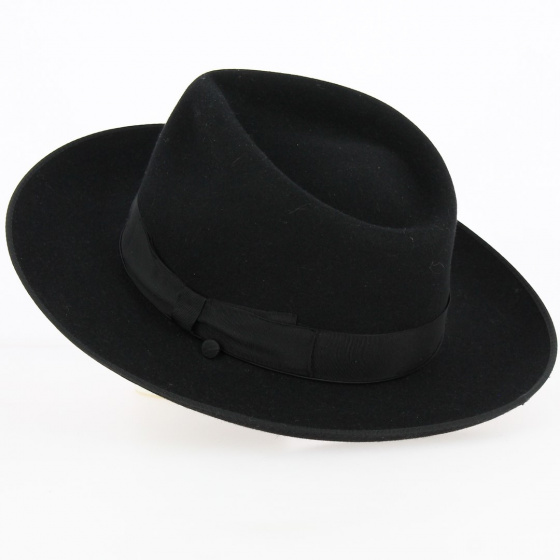 Black rabbit felt hat - Fléchet