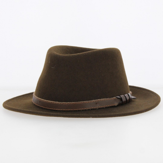 Fedora Jamer Brown Wool Felt Hat - Traclet