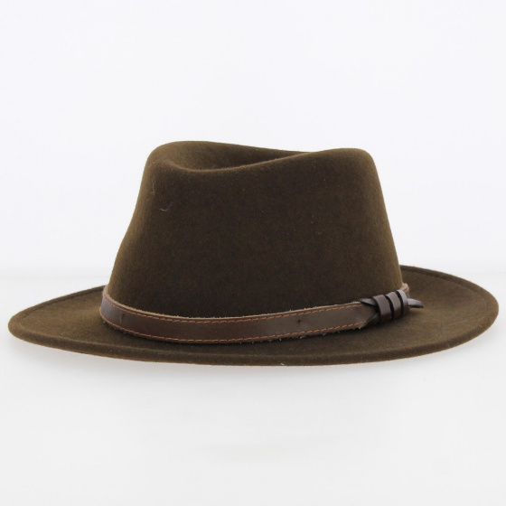 Fedora Jamer Brown Wool Felt Hat - Traclet