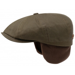 Hatteras Louvain Rain Cap Khaki Earflap - Stetson