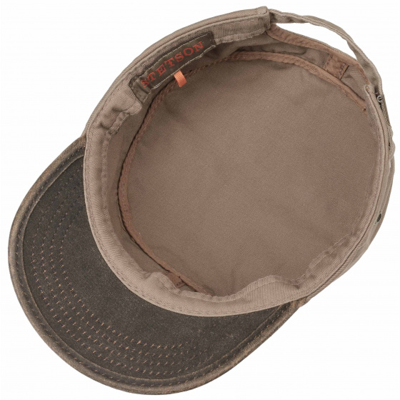 Casquette Army Gates Coton Marron & Taupe UPF 40+ - Stetson