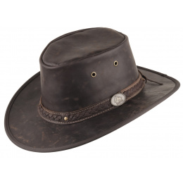Chapeau Cuir De Kangourou Marron - sundowner scippis - Traclet
