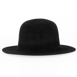 Palmade Melon Hat Black Felt Hair - Traclet