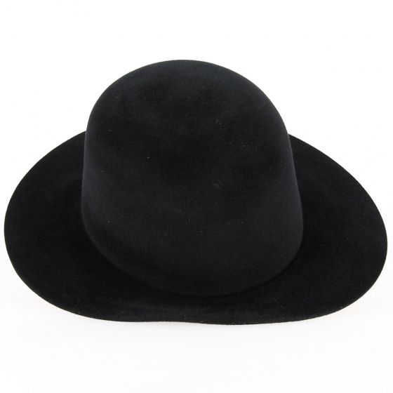 Palmade Melon Hat Black Felt Hair - Traclet