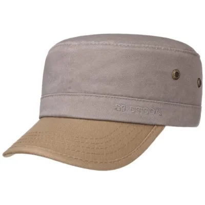 Casquette Army Coton Grise et Marron - Stetson