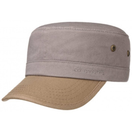Army Cotton Grey and Brown Cap - Stetson