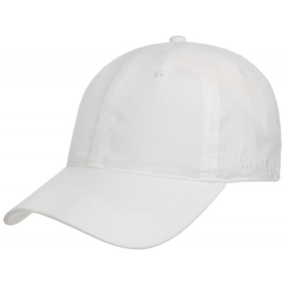 Ducor White Cotton Baseball Cap - Stetson