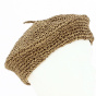 Woman's straw beret taupe - Traclet